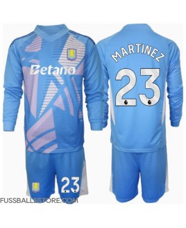 Günstige Aston Villa Emiliano Martinez #23 Torwart 3rd trikot Kinder 2024-25 Langarm (+ Kurze Hosen)